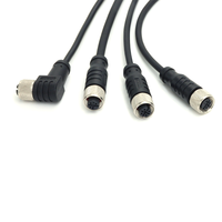 Connecteur KRONZ M12 4 broches mâle coudé pré-assemblé avec câble PVC blindé IP67 étanche, connecteur circulaire industriel pour capteur