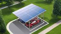 Voyage solaire étanche panneau solaire en acier carports Structure Kit système 60 m/s charge de vent 1.4KN/m2 charge de neige pour voiture