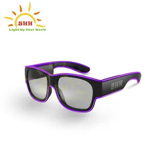 LED lighted sunglasses/EL flashing party glasses/glowing lighted sunglasses