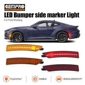 Juego de 4 Luces Laterales de Parachoques con Lente Rojo Anaranjado Específicas para Vehículo, para Ford Mustang S650 2024, Estilo X, LED - Product Image 1