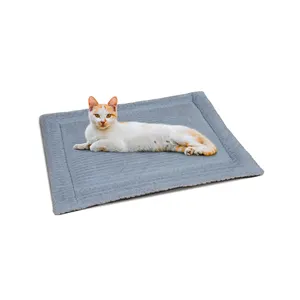 Factory Beige Linen Fabric Pet Training Mat 75*55cm Dog Sofa Mat Bed Pet Sleeping Mat
