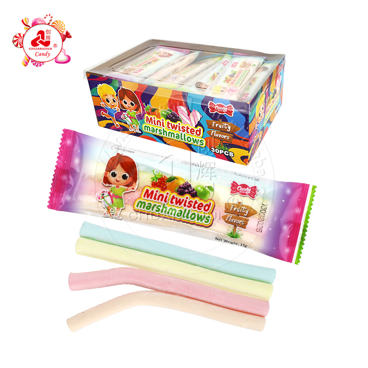 Hand tearing marshmallow