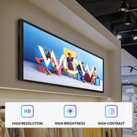 Pantalla LCD de Barra para Publicidad en Interiores, para Aeropuertos y Metro, 500cd/m2, Android, WIFI, Pantalla LCD Extensible