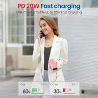 Usine d'origine ultra-mince câble intégré 22.5W chargeur rapide 10000mAh grande capacité batterie portable batterie externe pour Iphone