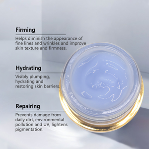 Crème Visage Anti-Rides Réparatrice au Peptide de Cuivre <span class=keywords><strong>Bleu</strong></span> et Acide Hyaluronique – Éclaircit et Illumine les Peaux Foncées, Améliore l'Éclat - Product Image 4