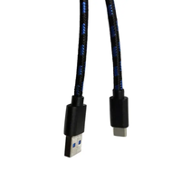USB3.0 AM-3,1 macho tipo C macho niquelado cabeza de dibujo sin costuras chaqueta de PVC Cable de red exterior multicolor Monitor de micrófono