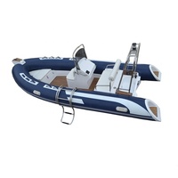 Bateau ponton RIB480 de 4.8m, coque rigide de 15 pieds, bateau de sauvetage de pêche gonflable en hypalon