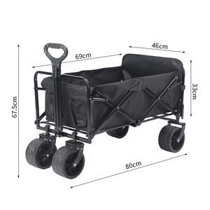 High Quality <strong>Heavy</strong> <strong>Duty</strong> Utility Wagon Cart Foldable <strong>Garden</strong> <strong>Trolley</strong> for Grocery Beach - Product Image 1