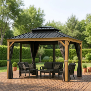 Pérgolas y Gazebos Profesionales de Madera para Exteriores, Gazebo Octogonal para Ático con Certificado CE - Product Image 1