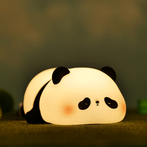 Nuevo diseño, venta al por mayor, gran oferta, luz nocturna de silicona, lámpara de noche LED de animales que cambia de Color de dibujos animados, luz nocturna de silicona, Panda - Product Image 6