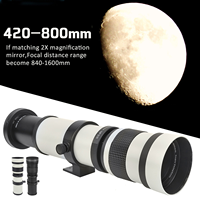 Objectif Protrail X709-1 420-800mm F8.3 pour appareil photo, objectif à mise au point manuelle, pour Cano-n ou pour Niko-n