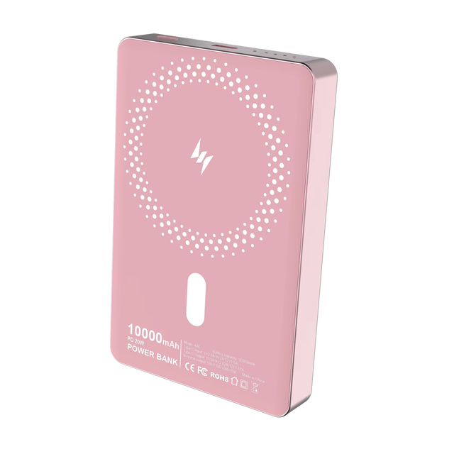 New Arrivals Type c PD20W 10000mAh Aluminium Alloy Slim Mini Magnetic Power Bank Wireless Charger