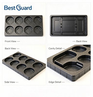 Barquette alimentaire personnalisée réutilisable en PET pour gâteaux de lune, bonbons, desserts et salades – Emballage type coquille pour boulangerie