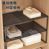 Étagère de rangement de placard réglable de grande taille, étagère de garde-robe extensible, séparateur de rangement, séparateur de placard pour armoire, garde-manger