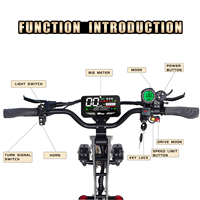 8000W 72V 13 pouces Dualtron Kick Scooter Double frein Suspension Scooters électriques