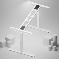 Cadre de bureau réglable en hauteur à double moteur intelligent de luxe, ergonomique, extensible, pour position assise et debout, OEM ODM