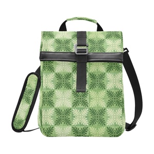 Sac isotherme pour déjeuner en cuir PU avec fermeture velcro, imprimé Aloha vert hawaïen, design personnalisé, 8L, avec bretelles, pour femmes - Product Image 1