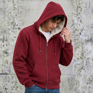 <b>Men's</b> <b>Sherpa</b> Lined Full Zip Hoodie Warm <b>Fleece</b> Hooded Sweatshirt Winter Casual <b>Jacket</b> with Front Pockets Wholesale - Product Image 4