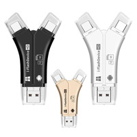 Lector de tarjetas de memoria multiinterfaz 4 en 1 tipo C USB 3,0 lector de tarjetas SD OTG Micro TF lector de tarjetas para teléfono tableta portátil