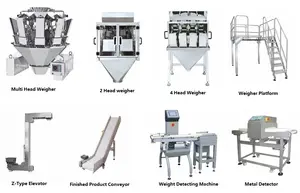 Factory Price 100-2500gm Multi-function Automatic Granule Packing Machine 14 Heads Scale For Cashew Peanut Snack Chili Fruit