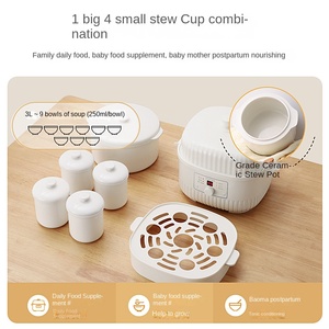 Nồi nấu chậm điện gốm sứ chống thấm nước 3L, tự động, dùng cho gia đình, nấu súp, làm món ăn ấm áp - Product Image 5