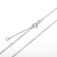En stock : Collier ras du cou tendance en argent sterling S925 avec pendentif simple en diamant de laboratoire, bijoux en gros