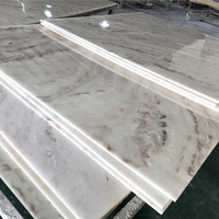 Panneaux muraux intérieurs écologiques modernes en pierre artificielle, translucides, en albâtre acrylique, carreaux de sol en marbre rétroéclairés