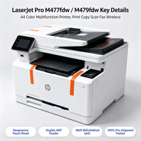 Imprimante multifonction laser couleur A4 reconditionnée et entièrement testée HP MFP M477fdw M479fdw, impression, copie, numérisation pour les petites et moyennes entreprises