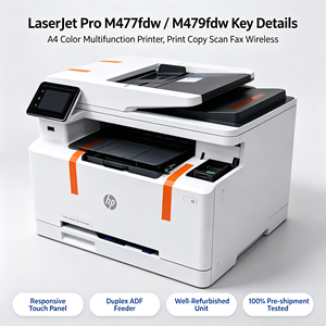 Imprimante multifonction laser couleur A4 reconditionnée et entièrement testée <span class=keywords><strong>HP</strong></span> <span class=keywords><strong>MFP</strong></span> M477fdw M479fdw, impression, copie, numérisation pour les petites et moyennes entreprises - Product Image 4
