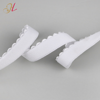 Bande élastique en forme de croissant de 1,5 cm de flexibilité, noire et blanche, accessoires de sous-vêtements, sangle élastique