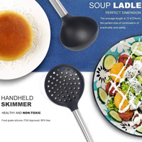 Ensemble d'ustensiles de cuisine en acier inoxydable antiadhésif de 33 pièces en silicone umite chef