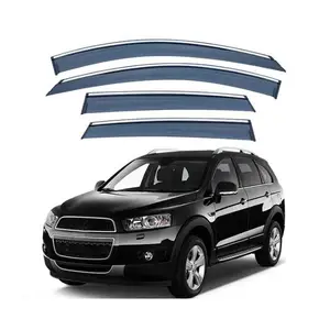 Black Side Door Visor Window Visor Deflectors Rain Guard For Chevrolet captiva c100 2006-2008