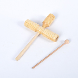 En gros Instruments de percussion Orff : Tube sonore à double tête Groove, Sonnette à trois têtes en bois, Matériel de maternelle, Claquettes et hochets - Product Image 2