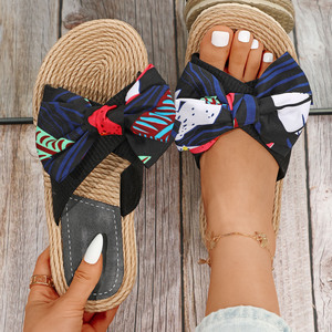 Phụ Nữ Giày Thời Trang Phẳng Linen Duy Nhất Hoa Dép Đi Trong Nhà Ngoài Trời Bãi Biển <span class=keywords><strong>Flip</strong></span> Flop Giày Mờ Khởi Động Dép Đi Trong Nhà Phụ Nữ Thoải Mái Dép Đi Trong Nhà - Product Image 4