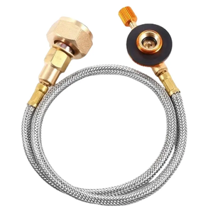 <span class=keywords><strong>Adaptateur</strong></span> de recharge de <span class=keywords><strong>propane</strong></span> pour réchaud de camping OEM – Raccord durable en métal pour brûleur à tube et réservoir cylindrique plat - Product Image 3