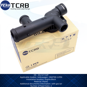 TCRB 03L121132P Jaahdytysnesteen Laippa <span class=keywords><strong>Takana</strong></span> Brides de liquide de refroidissement avec joint arrière pour VW Crafter 30-50 Bus/box 2E 2F 2.0 - Product Image 4