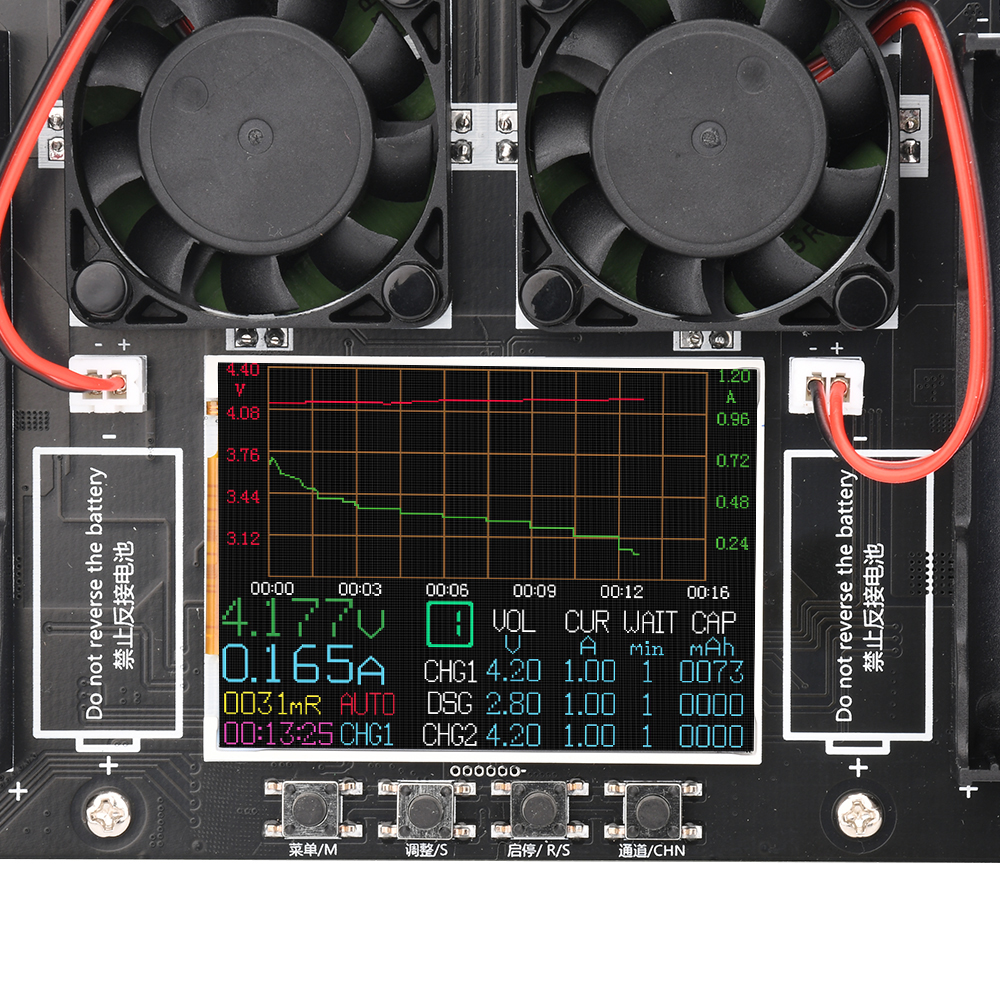 2.4 Inch 8 Channel 18650 Battery Tester with Automatic Charging
