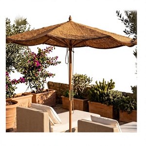 Parasol en fibre de coco de qualité supérieure, structure en bois FSC et tissu en fibre de coco naturelle, fabriqué au Vietnam - Product Image 1