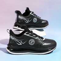 Baskets plateforme rétro tendance pour hommes à lacets, empeigne en maille, style streetwear, chaussures de sport antidérapantes et amortissantes, intemporelles