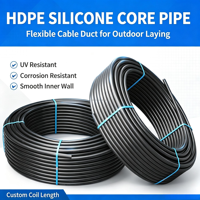 Tuyau de conduit en PEHD à âme en silicone avec revêtement interne à faible friction permanent pour le soufflage de câbles à fibres optiques dans les projets de télécommunications souterraines