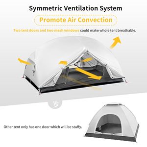 Waterproof Ultralight Camping <b>Tent</b> Carpas Luxurystone Big <b>Tent</b> Ripstop Nylon 3- 4 Person <b>Tent</b> Outdoor Quality Four Season 2pcs - Product Image 2