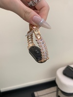 Металлический браслет с прозрачными цирконами для Apple Watch S10 9 8 7 SE, модный женский ремешок для Iwatch 46 мм 42 мм Ultra 49 мм