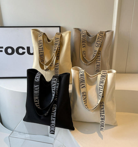 Bolsa de algodón económica, ligera y reutilizable, bolsa de lona para compras, bolso cruzado informal - Product Image 2