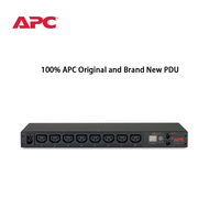 APC PDU AP7821BCZ Rak-Mounted Metered 1U 16A 208/230V (8) C20 PDU Server Industri dengan Kabel 2.50m 3300VA