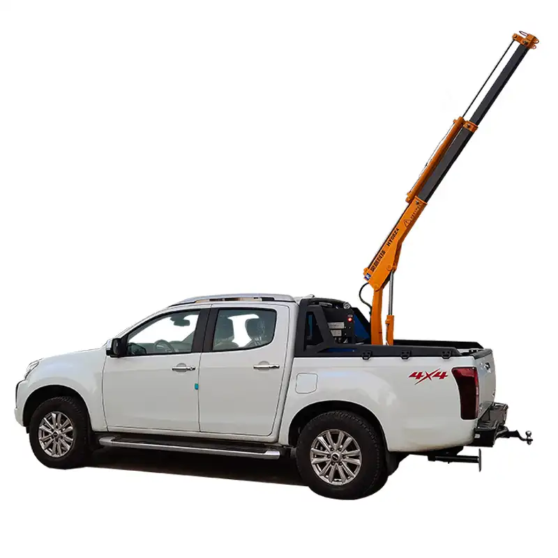 0.8 ton small mini pickup crane electric hydraulic lifting cranes constructions for sale