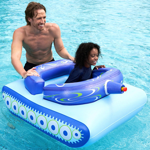 Bouée gonflable en forme de char pour enfants avec pistolet à eau, jouet de combat aquatique pour les fêtes estivales à la piscine - Product Image 6