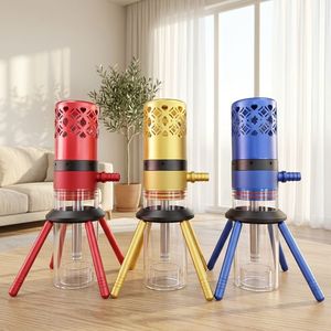 Set de Cachimba Portátil de Aluminio con Diseño de Cohete, Pipa de Shisha LED, Mini Cachimba de Viaje con Manguera y Acabado Lacado - Product Image 4