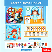 Kotak Puzzle Wajah Magnetik Anak-anak, Campur dan Padu Padan, Puzzle Wajah, Mainan Edukasi Dini, Mainan Perjalanan