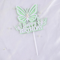 Alles Gute zum Geburtstag Schmetterling und Perle Kuchen Topper für Geburtstags torte Dekoration Party liefert