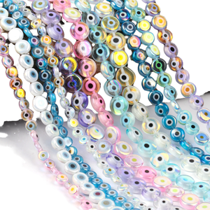 Cuentas de Vidrio y Cristal de 6mm Coloridas para Collares y Joyería Ocular - Product Image 4